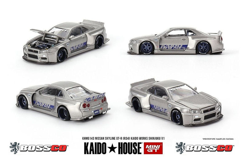MINI GT KAIDO HOUSE NISSAN SKYLINE GT-R (R34) "SHINJUKU"