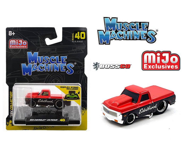 MUSCLE MACHINES 1972 CHEVROLET C10 "EDELBROCK" ***PRE ORDER