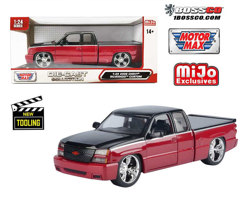 MOTOR MAX - 1/25 2006 CHEVROLET SILVERADO "RED / BLACK"