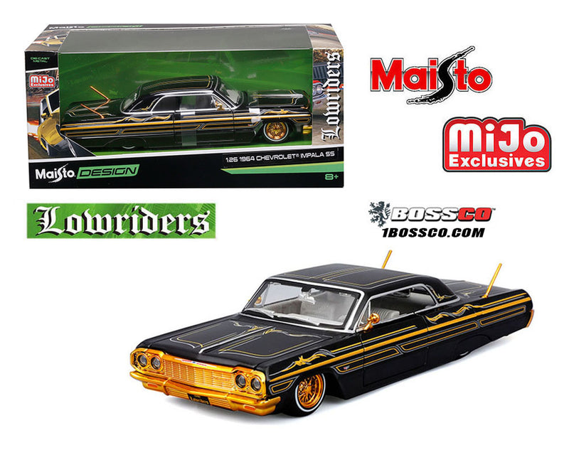 MAISTO 1/24 1964 CHEVROLET IMPALA SS LOWRIDER "BLACK" ***PRE ORDER