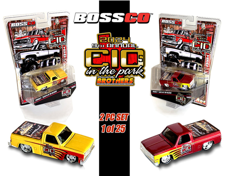 BOSSCO - '87 CHEVY SILVERADO (SET of 2) "C10'S in the PARK 2024 TRUCK SHOW"