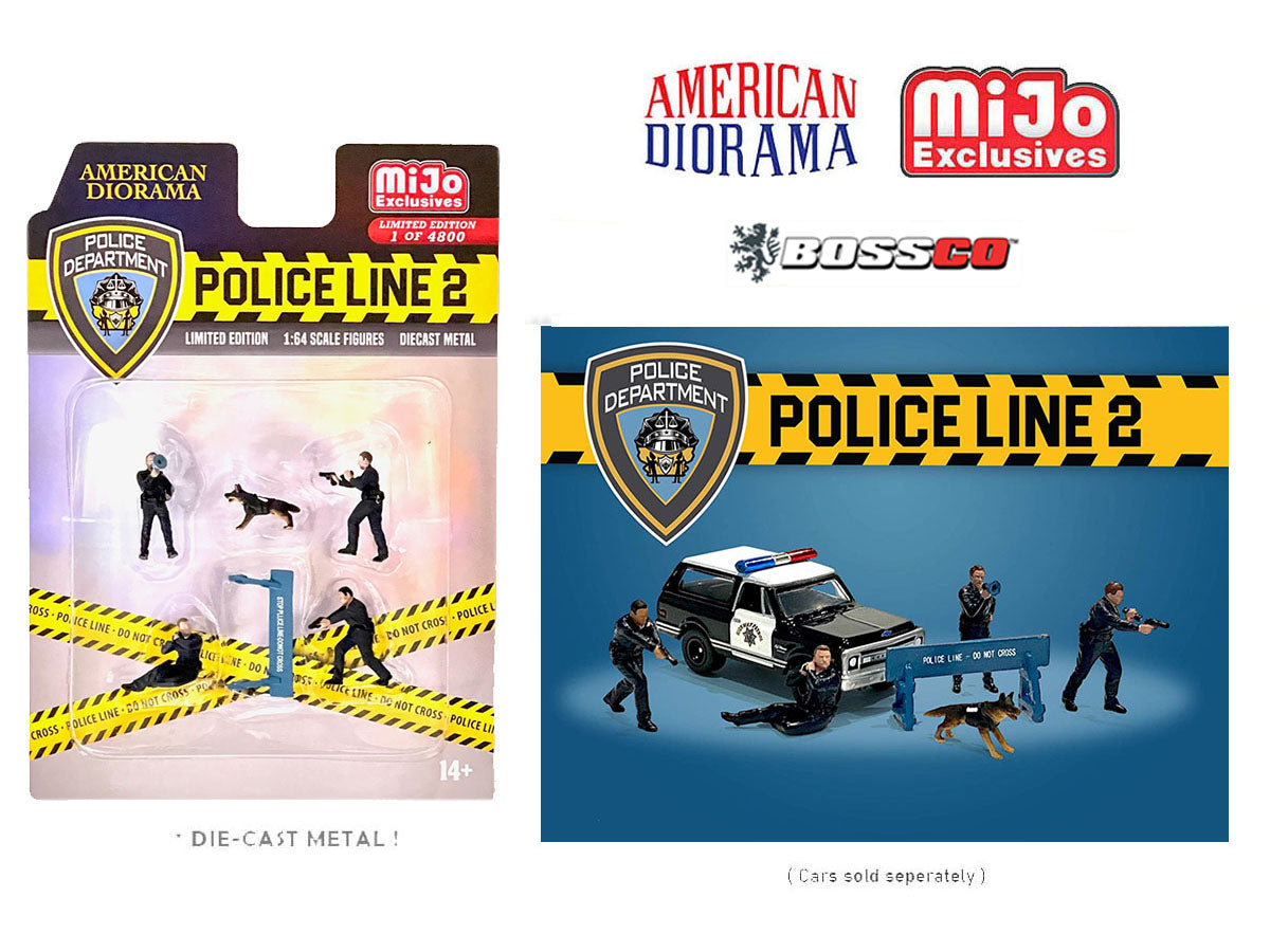 AMERICAN DIORAMA 1/64 6 PC. POLICE LINE 2 SET – Boss Company
