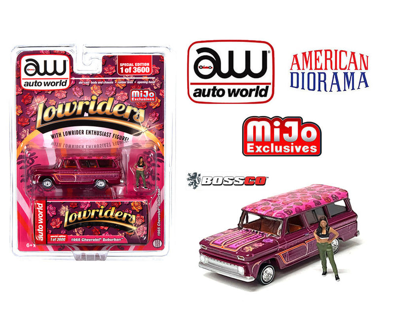 AUTOWORLD - 1965 CHEVROLET SUBURBAN LOWRIDER w/FIGURE"