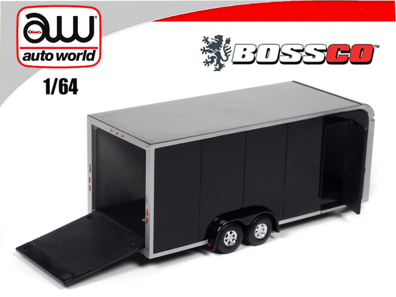 AUTOWORLD -  1/64 ENCLOSED TRAILER "BLACK"