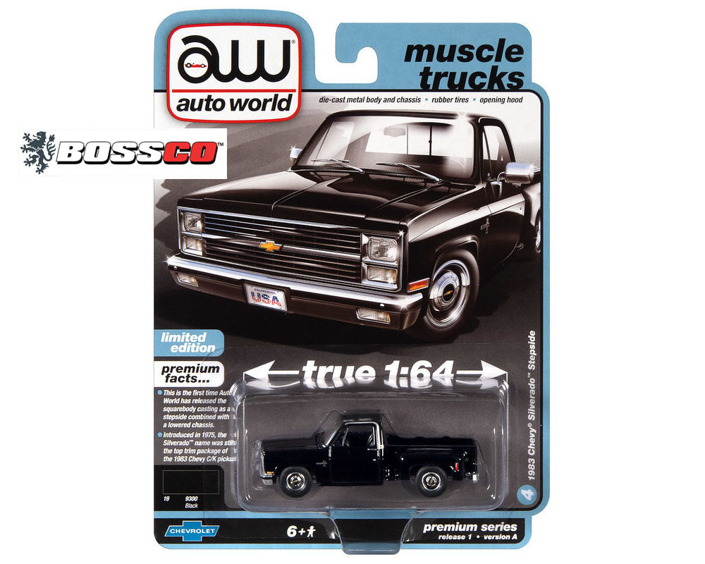 Autoworld 1:64 1981 Chevrolet Silverado Stepside – Gunmetal Metallizzato – AWSP179B - Foto 2