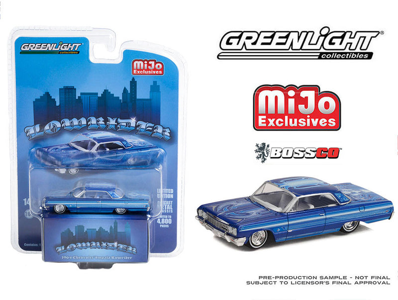 GREENLIGHT - MIJO '64 CHEVROLET IMPALA LOWRIDER "BLUE"