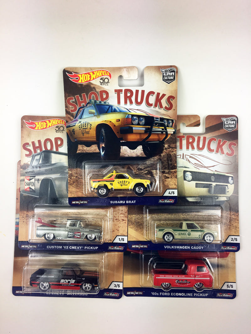 HOT WHEELS - SHOP TRUCKS (SET of 5)