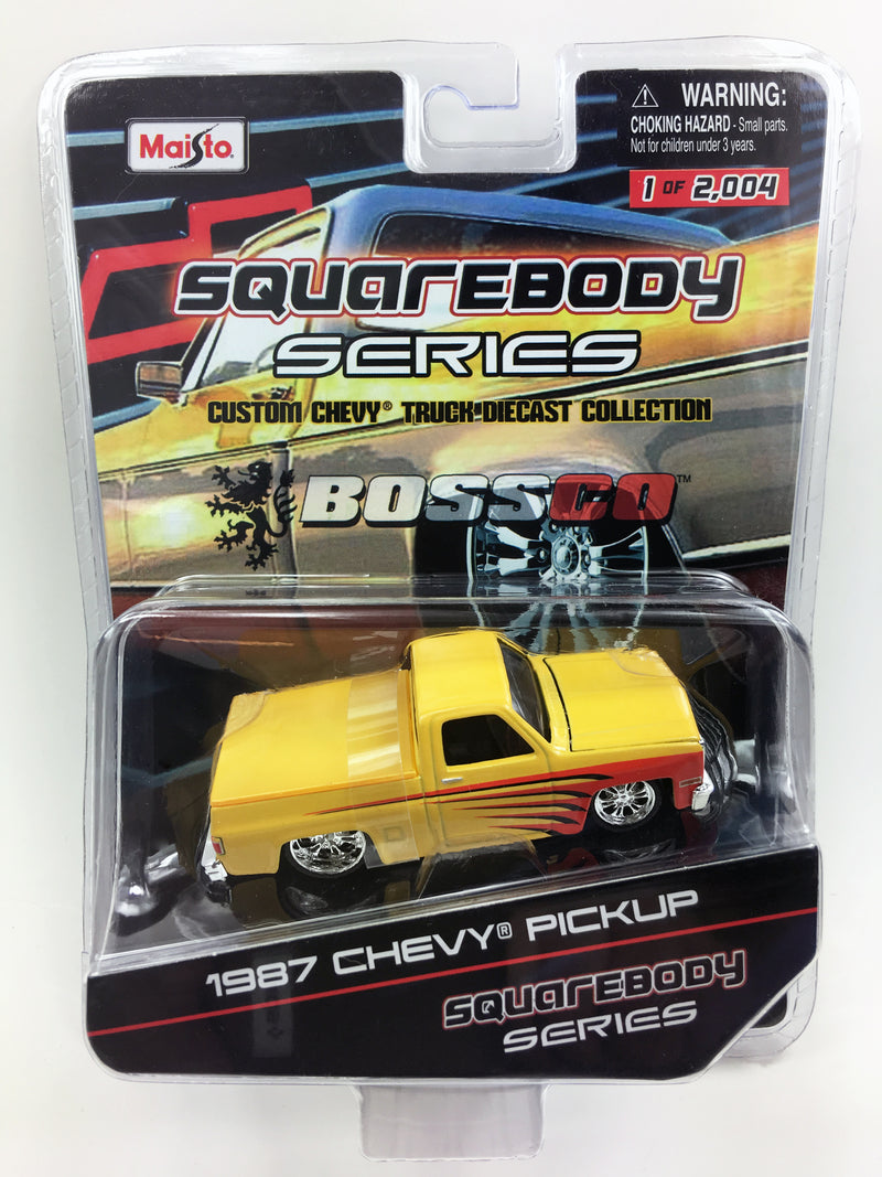 MAISTO - BOSSCO EXCLUSIVE 1987 CHEVY SILVERADO "METALLIC YELLOW" 1 OF 2,004