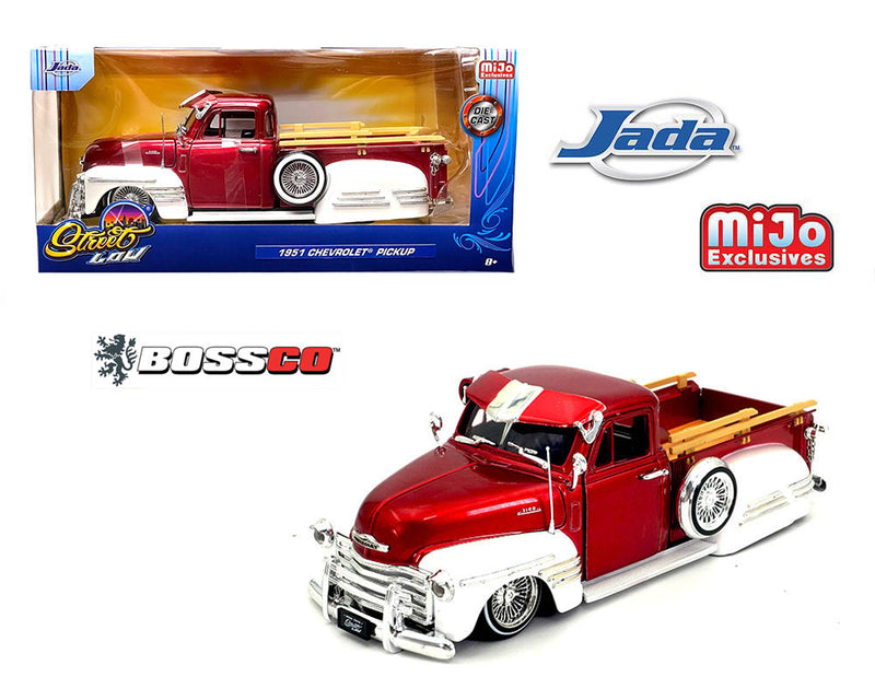 JADA 1/24 1951 CHEVROLET PICKUP LOWRIDER "RED"