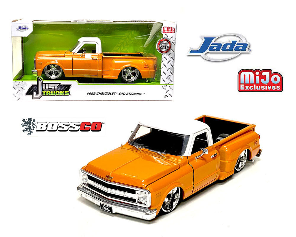 JADA TOYS - 1/24 1969 CHEVROLET C10 STEPSIDE ORANGE – Boss Company