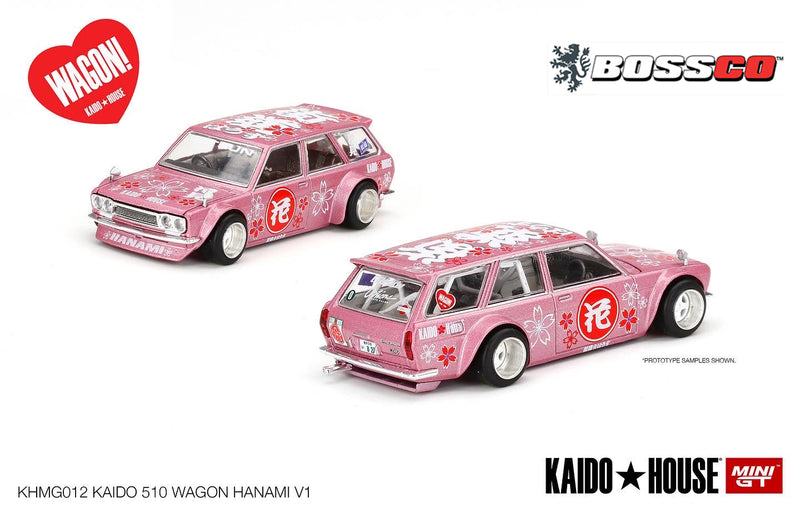 MINI GT - KAIDO HOUSE X DATSUN 510 WAGON HANAMI V1 "PINK"
