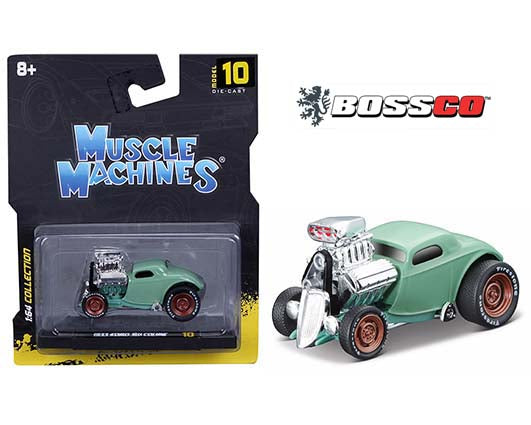 MAISTO MUSCLE MACHINES 1933 FORD COUPE GREEN