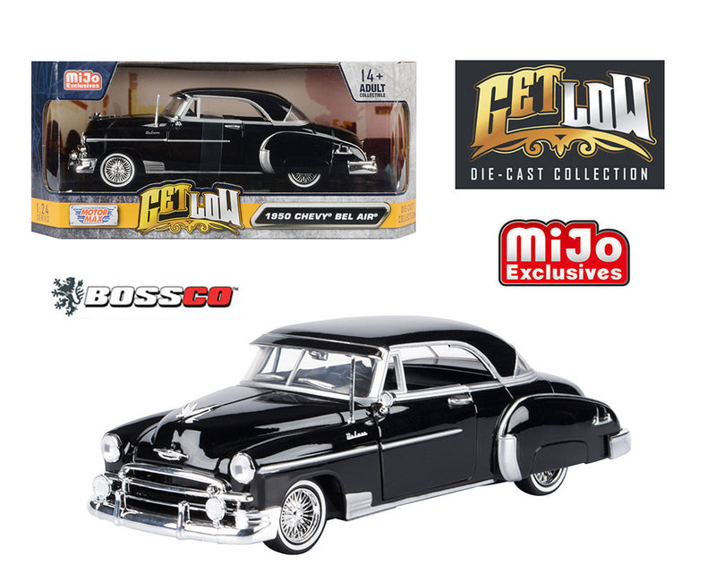 MOTOR MAX 1/24 1950 CHEVROLET BEL AIR LOWRIDER "BLACK"