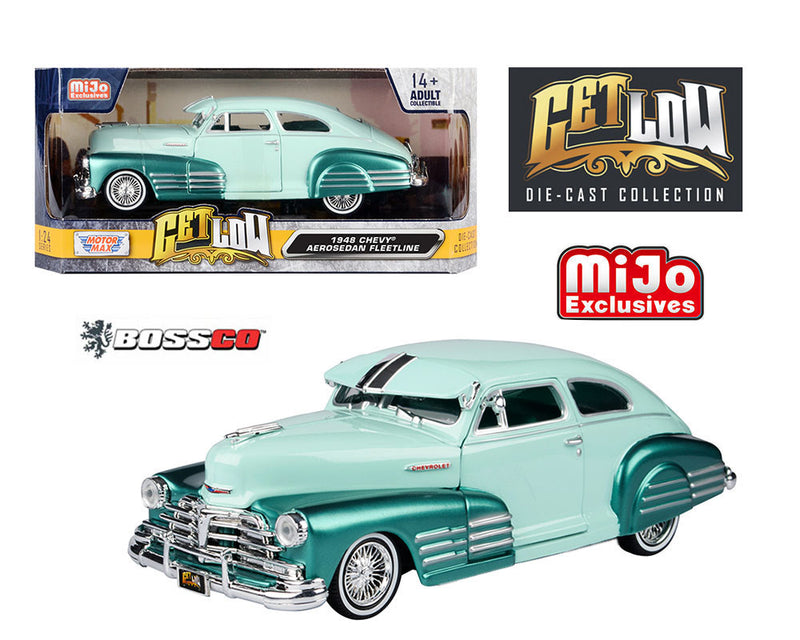 MOTOR MAX 1/24 1948 CHEVROLET AEROSEDAN LOWRIDER "GREEN"