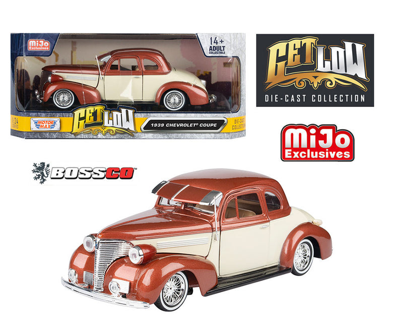 MOTOR MAX 1/24 1939 CHEVROLET COUPE LOWRIDER "BEIGE"