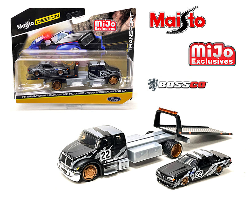 MAISTO - '88 FORD MUSTANG "TOYO TIRE" w/ FLAT BED