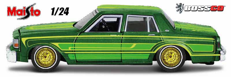 MAISTO - 1/24 '87 CHEVY CAPRICE LOWRIDER "GREEN"