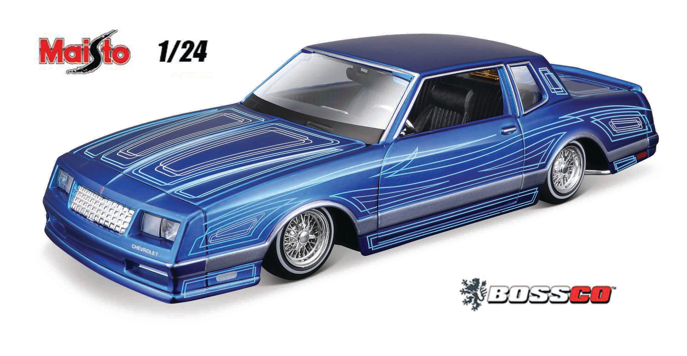マイスト LOWRIDERS 1/24 '86 モンテカルロ SS - BLUE MAISTO 1/24 1986 CHEVROLET MONTE CARLO LOWRIDER 