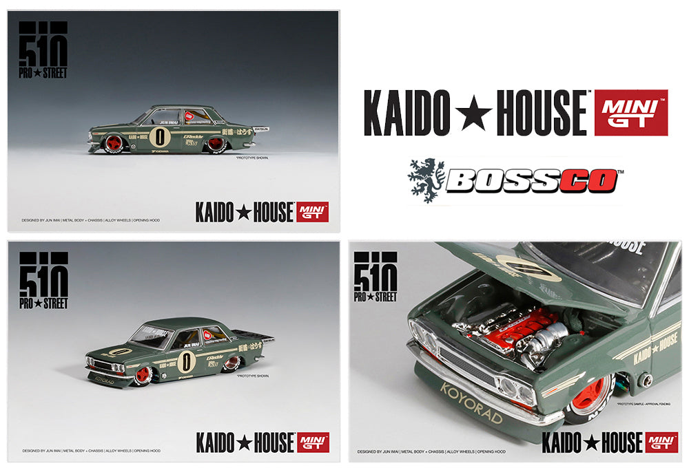 MINI GT - KAIDO HOUSE DATSUN 510 PRO STREET GREEN – Boss Company