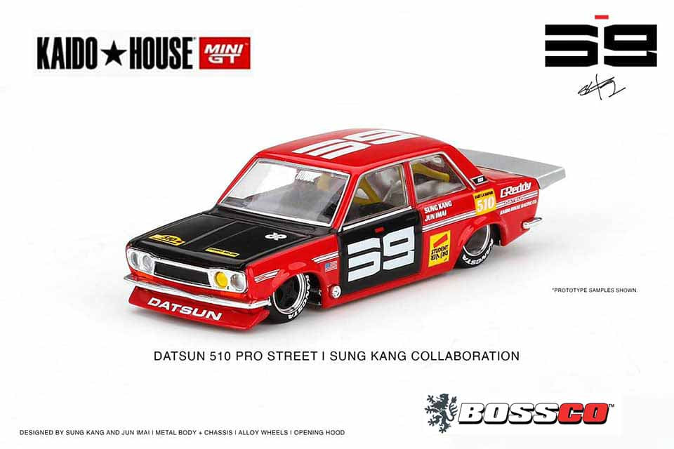 MINI GT - KAIDO HOUSE DATSUN 510 PRO STREET RED – Boss Company