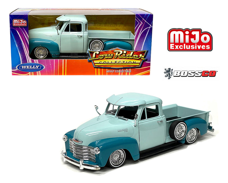 WELLY 1/24 1953 CHEVROLET 3100 LOWRIDER "TWO TONE GREEN"