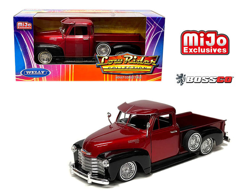 WELLY 1/24 1953 CHEVROLET 3100 LOWRIDER "RED"