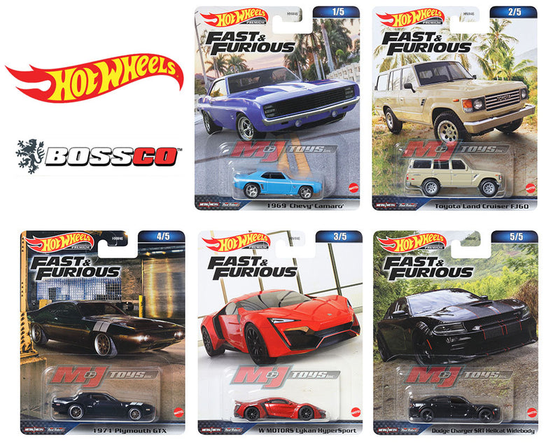 HOT WHEELS - FAST & FURIOUS 2023 B CASE (SET of 5)